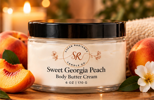 Sheer Radiance Sweet Georgia Peach Body Butter Cream 6 oz